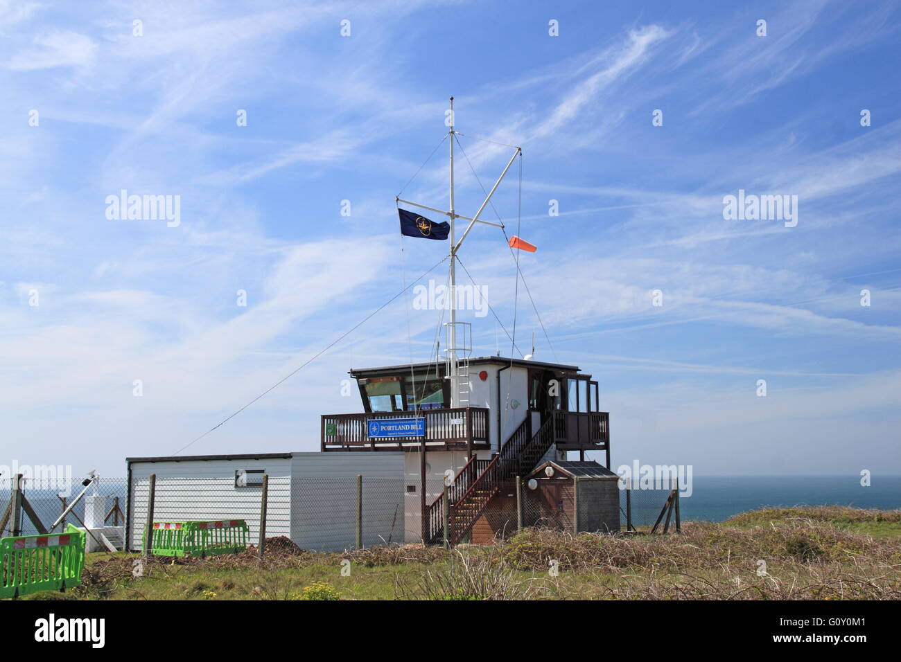 National Coastwatch Lookout Station, Portland Bill, Jurassic Coast, Dorset, England, Großbritannien, Vereinigtes Königreich, UK, Europa Stockfoto