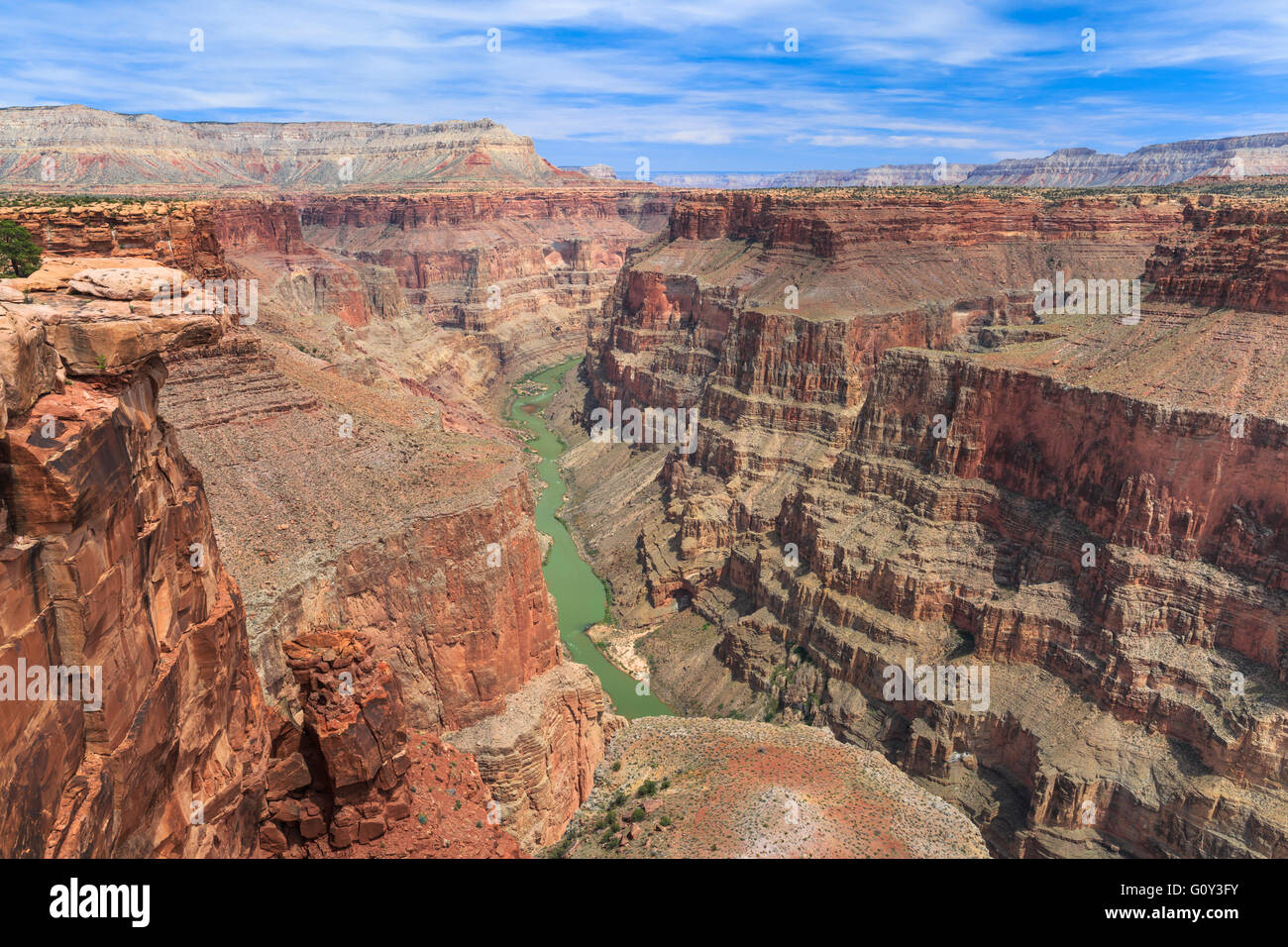 Colorado River vom Reitpferd Trail am Toroweap übersehen im Grand Canyon National Park, arizona Stockfoto