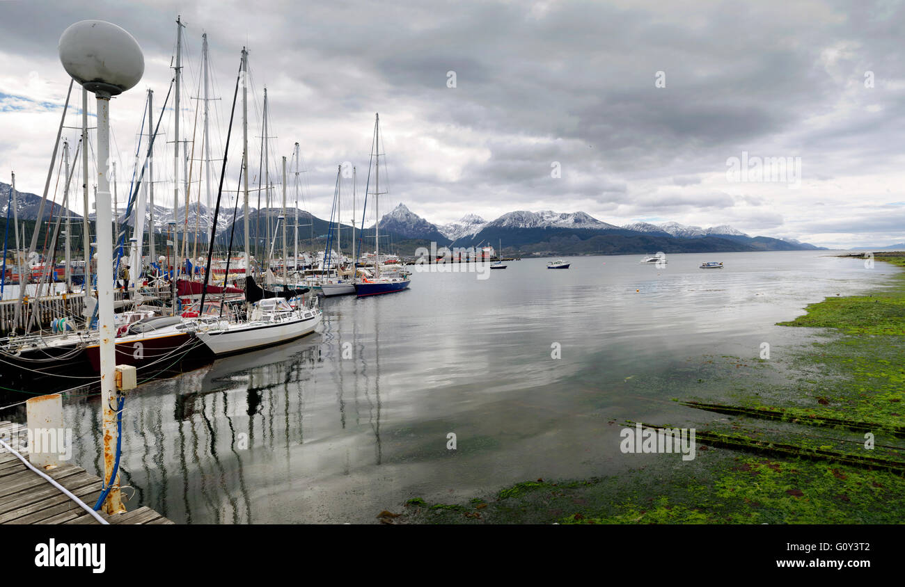 Bay Yacht Club, Ushuaia, Feuerland, Argentinien Stockfoto