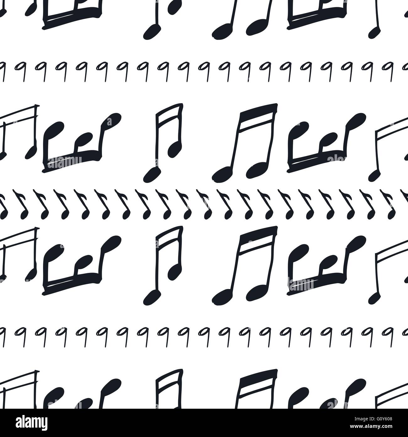 Nahtlose Muster mit Noten Stock Vektor
