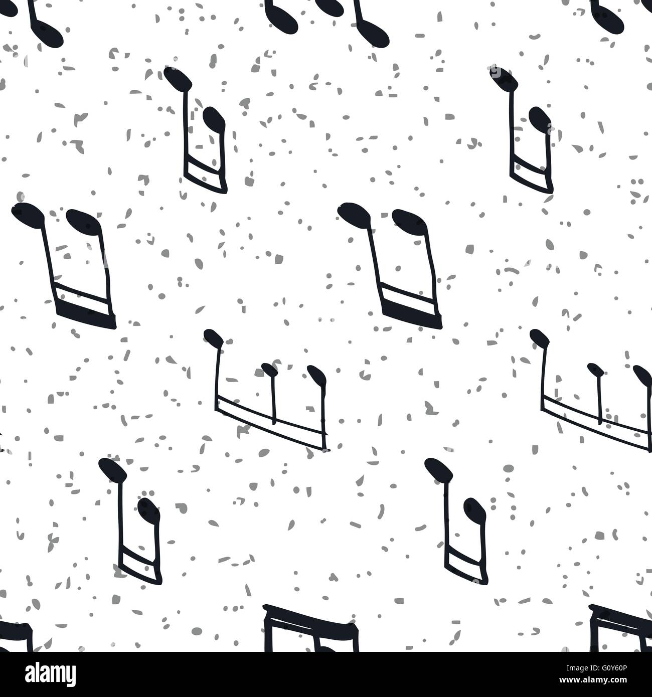 Nahtlose Muster mit Noten Stock Vektor