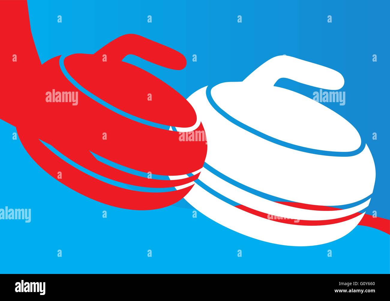 Eisstöcke auf blauem Hintergrund Stock Vektor