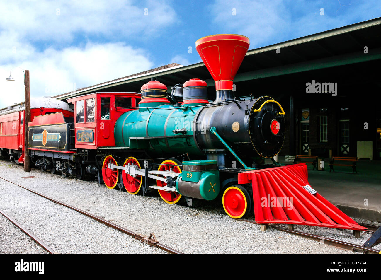 Die Chattanooga Choo-Choo Train am ehemaligen Terminal Bahnhof in Tennessee Stockfoto