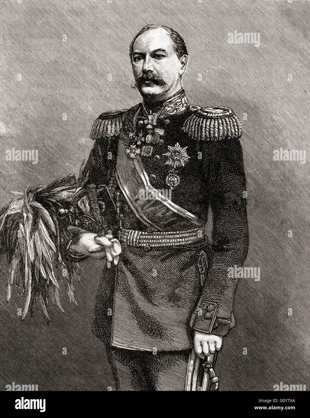 Eduard Ivanovich Totleben aka Todleben, 1818 – 1884.  Baltische deutsche Militär-Ingenieur und general der kaiserlich russischen Armee. Stockfoto