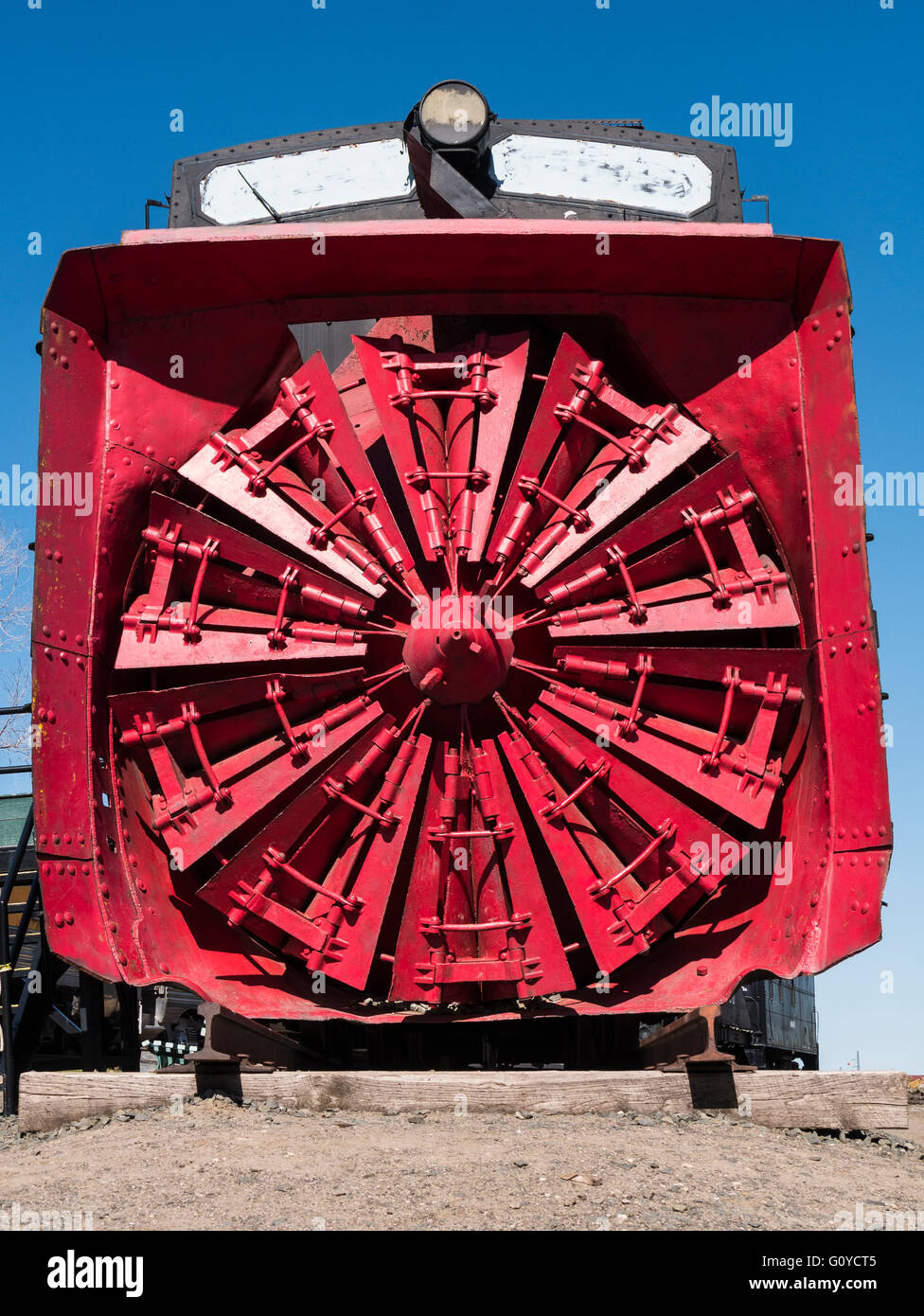 Colorado & südlichen Rotary Pflug #99201, Colorado Railroad Museum, Golden, Colorado. Stockfoto