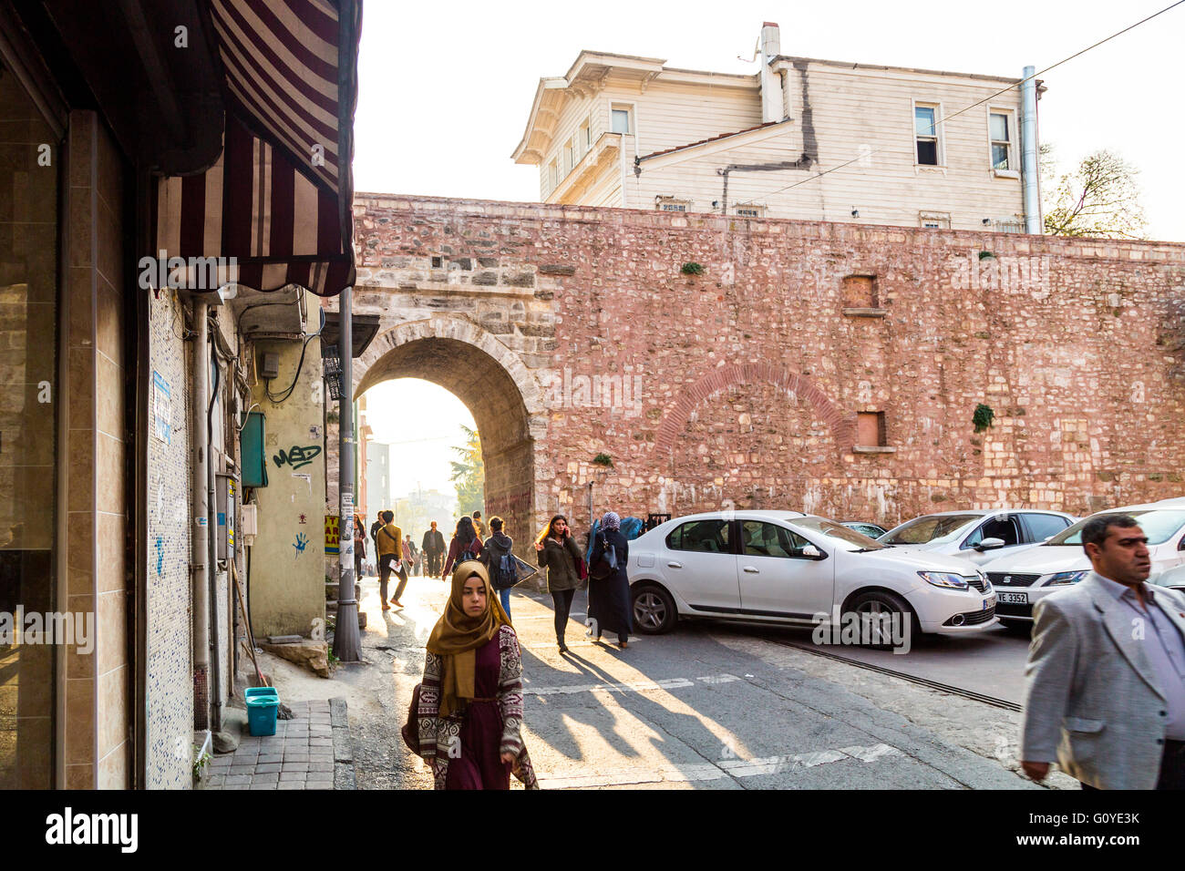 Wunderschöner Blick auf die historischen Viertel von Istanbul, Turkiye Stockfoto