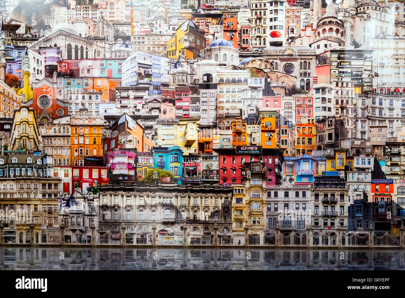 Istanbul, Türkei - 13. November 2015: Kunststück verschiedener Künstler in der 10. Auflage der jährlichen zeitgenössischen Istanbul-Kunstausstellung in Lutfi Kirdar Stockfoto