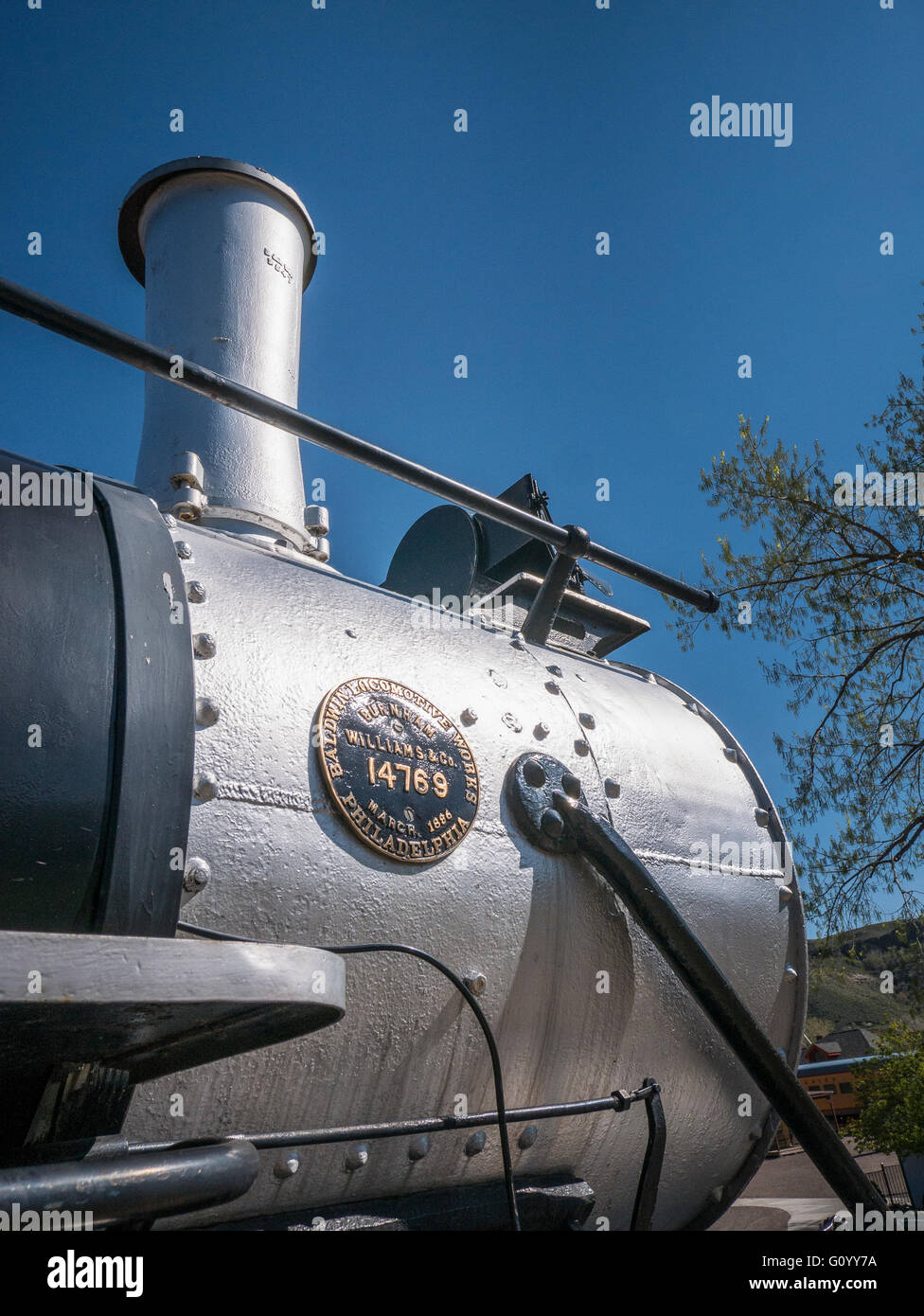 Baldwin Locomotive Works Motor 318 C-18 Dampflok, Denver und Rio Grande Western Colorado Railroad Museum, Golden, Col Stockfoto
