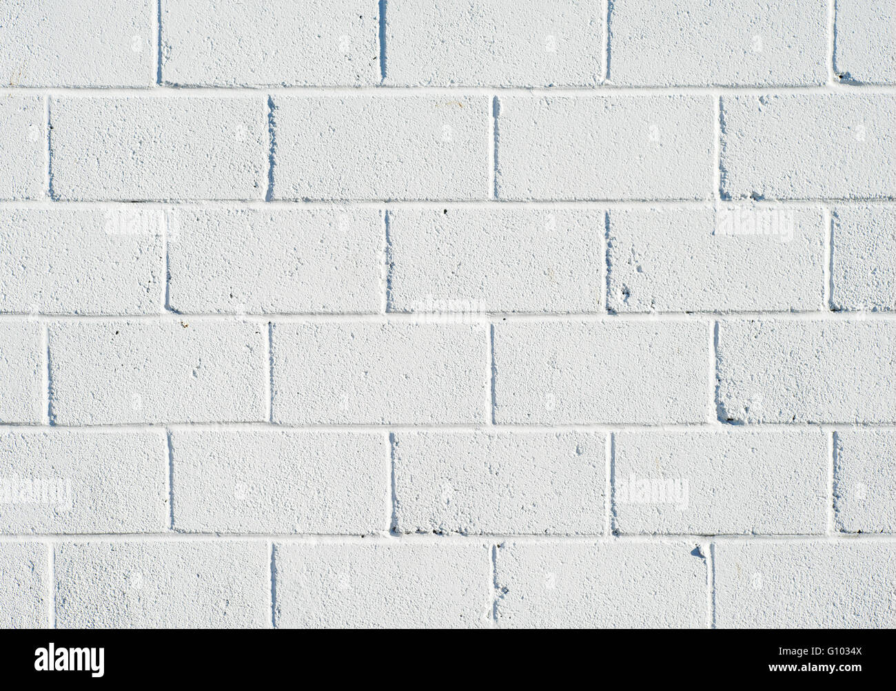Weiß getünchte Brise Blockwand Nahaufnahme Detail. Stockfoto