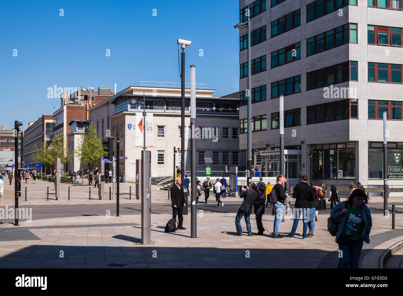 Liverpool University Campus, Merseyside, England, Großbritannien Stockfoto