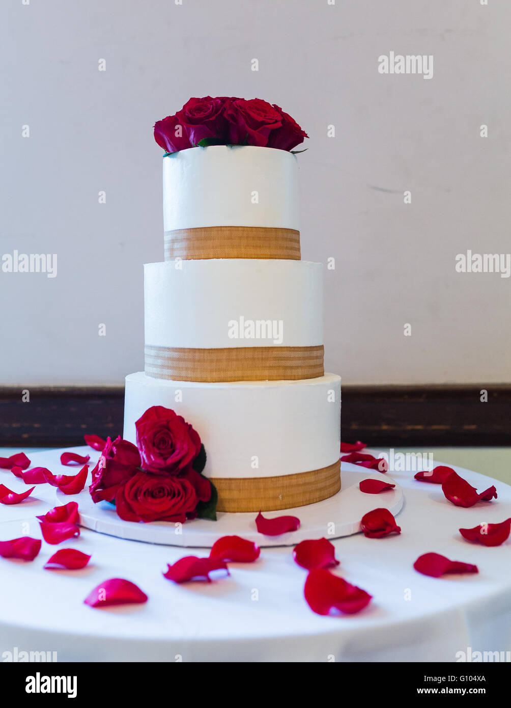 Hochzeitsfotografie - Kuchen Stockfoto
