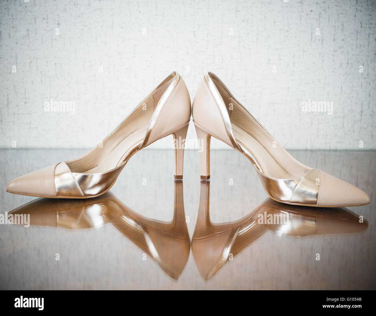Hochzeitsfotografie - Schuhe Stockfoto