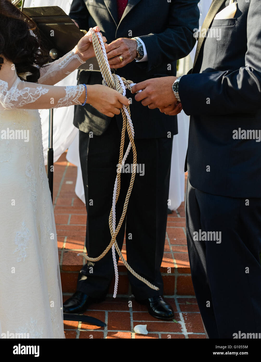 Hochzeitsfotografie - Knoten Stockfoto