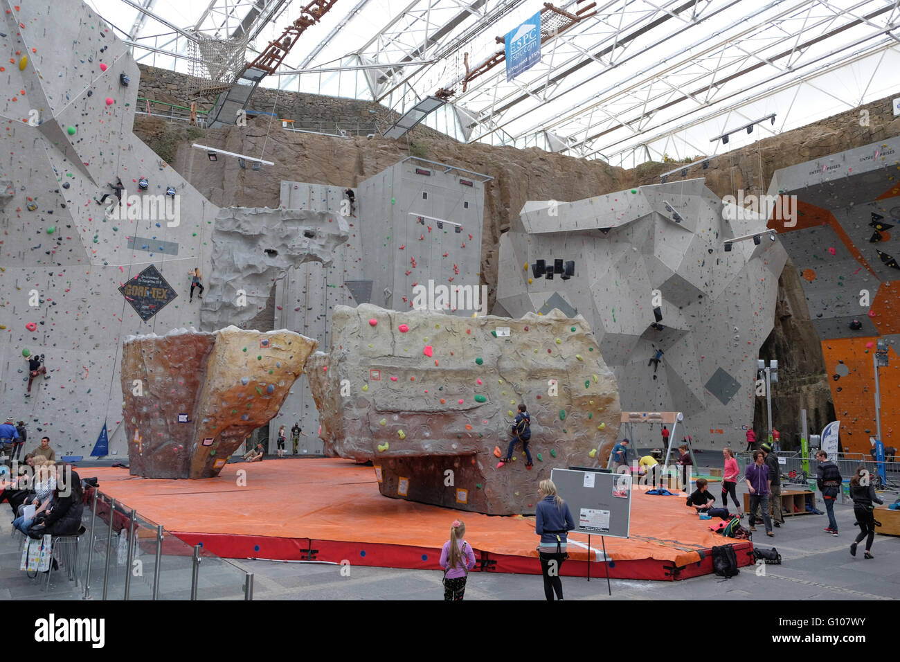 Edinburgh International Klettern Arena Ratho, Scotland, UK Stockfoto