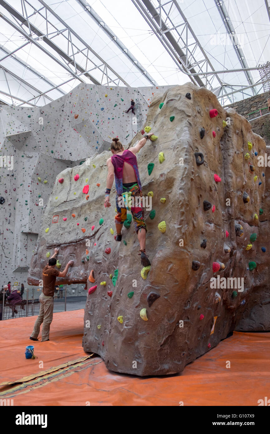 Edinburgh International Klettern Arena Ratho, Scotland, UK Stockfoto