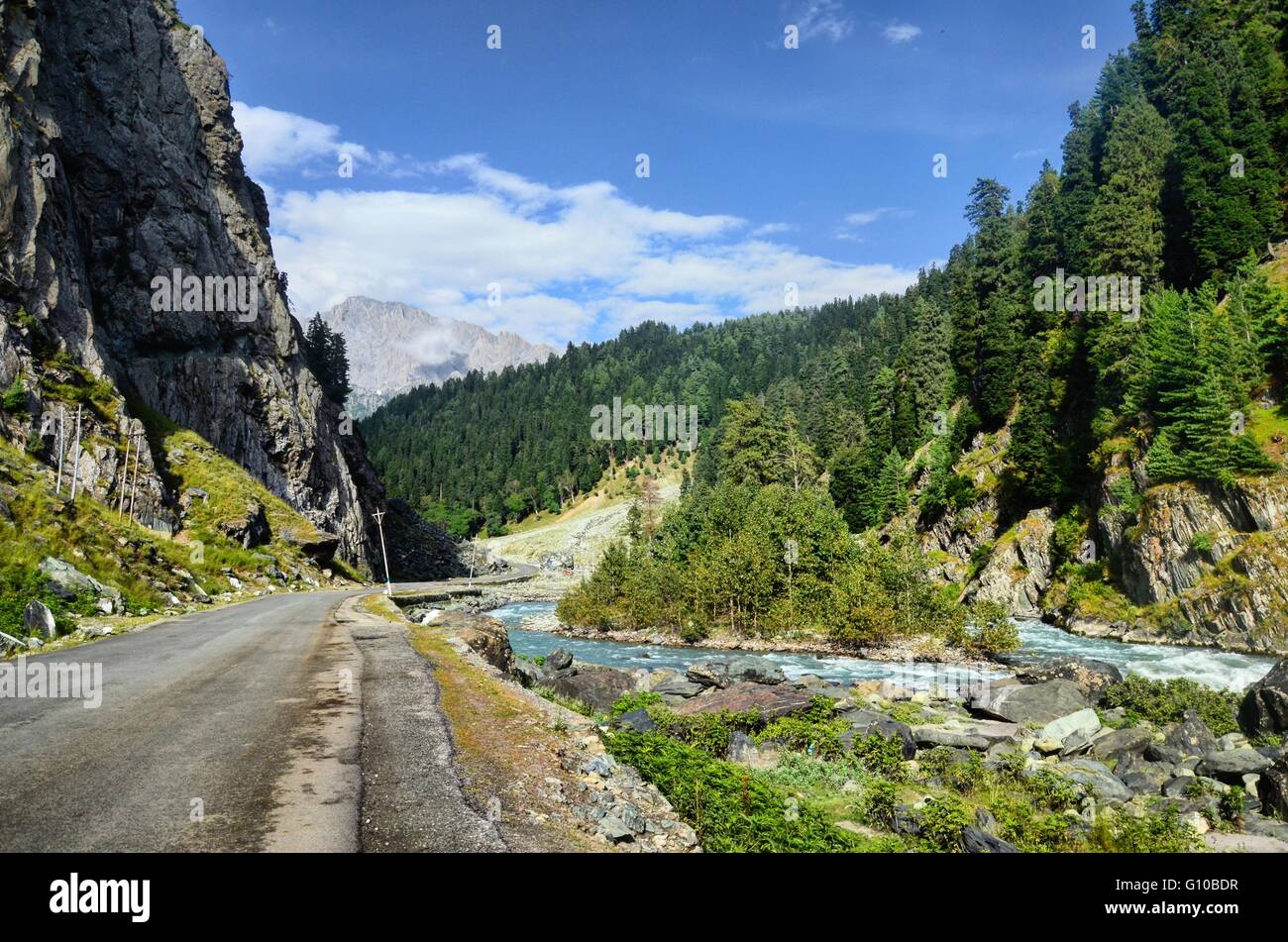Die Straße nach Leh von Srinagar Stockfoto