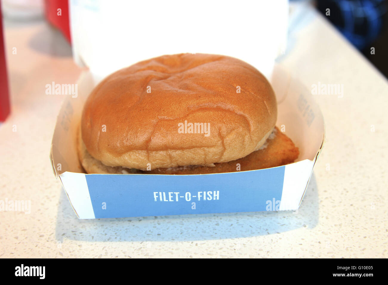 Australische McDonald Filet-o-Fish burger Stockfoto