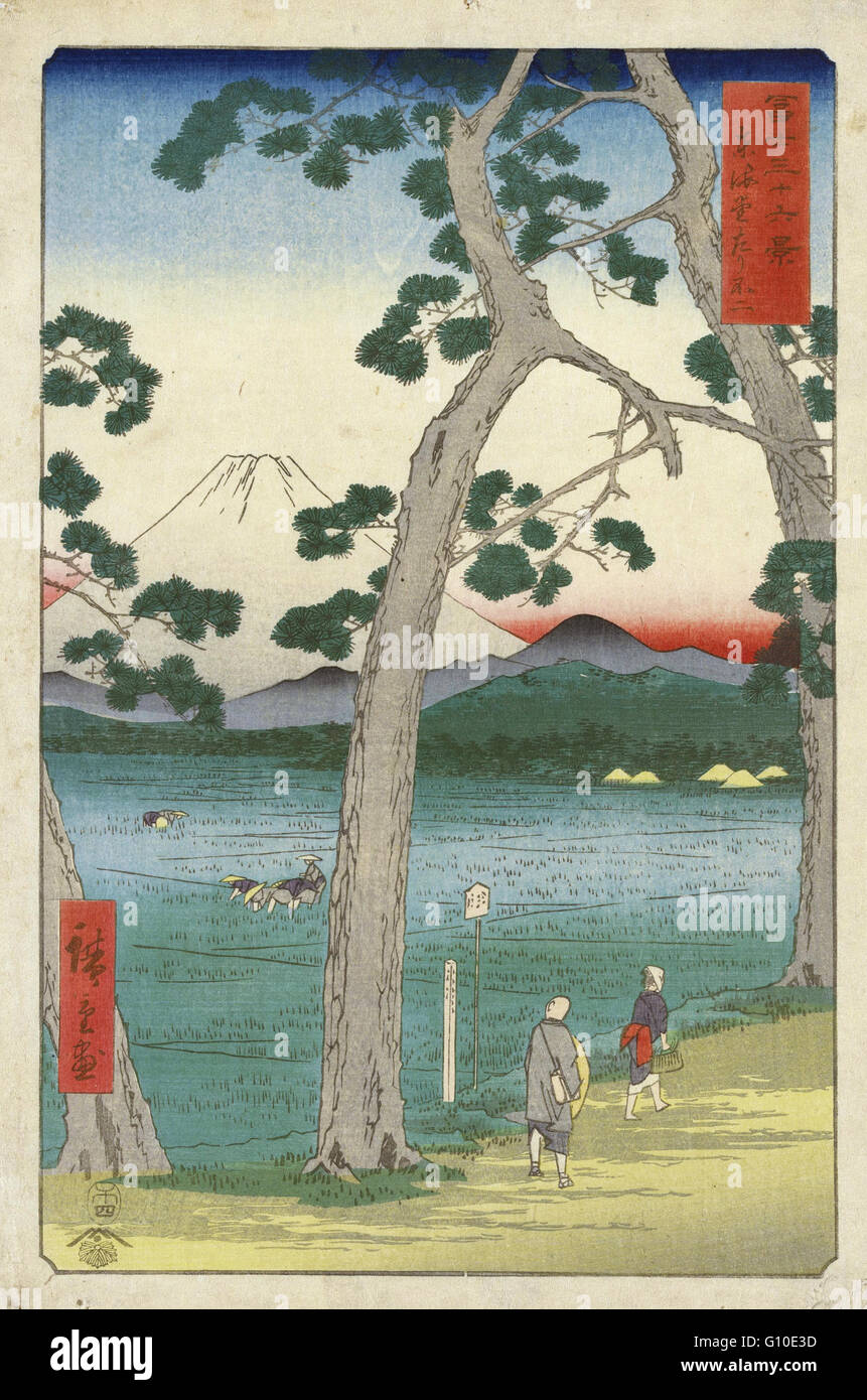 Utagawa Hiroshige - Fuji auf der linken Seite des Tokaido - Van Gogh Museum, Amsterdam Stockfoto