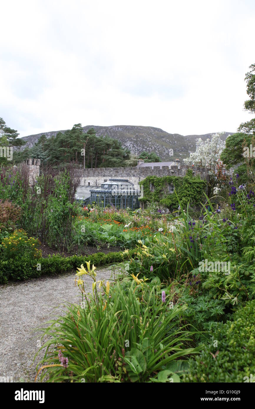 Glenveagh Gärten, Co. Donegal, Irland Stockfoto