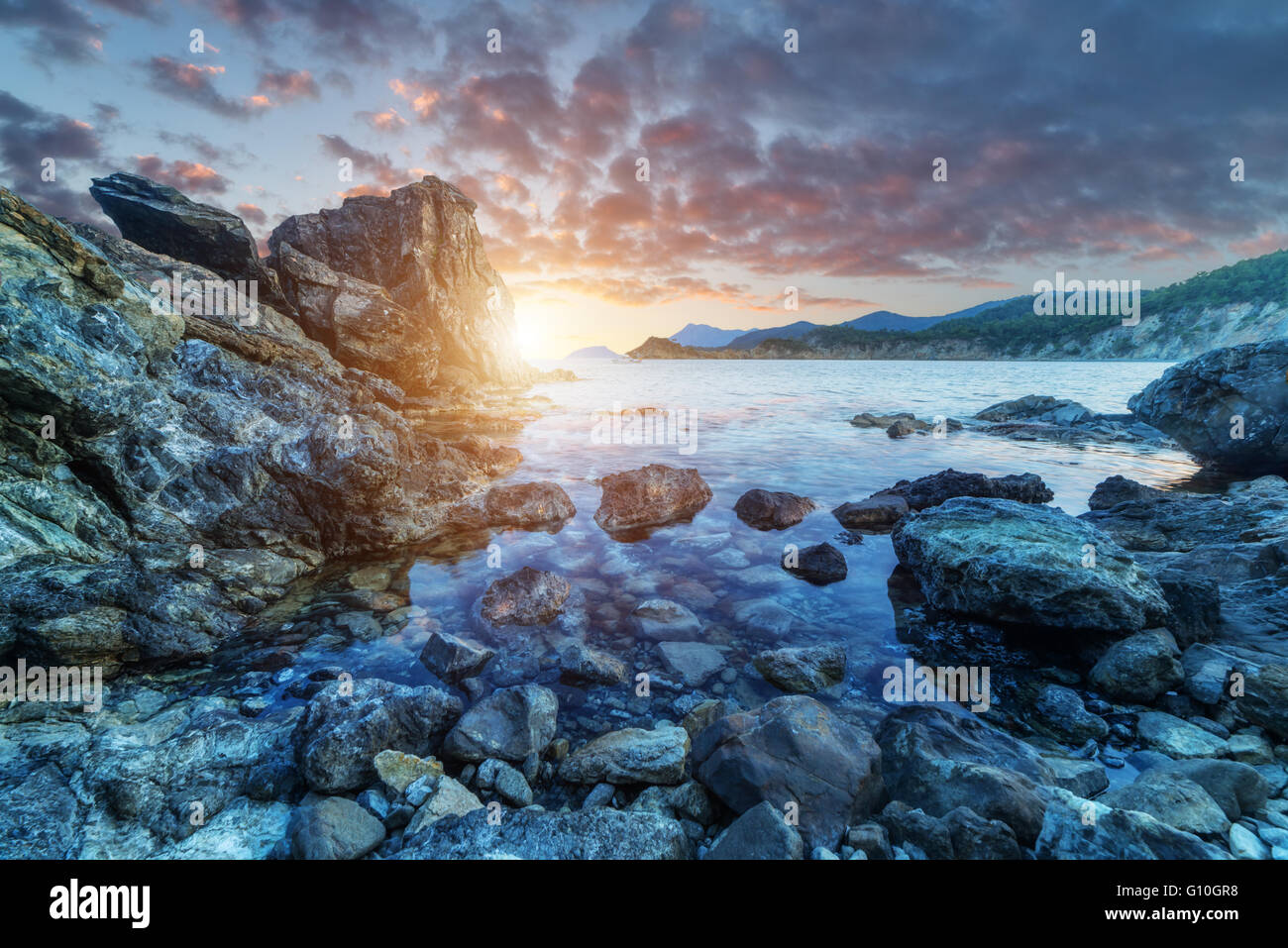 Erstaunliche mediterranen Seenlandschaft in der Türkei Stockfoto