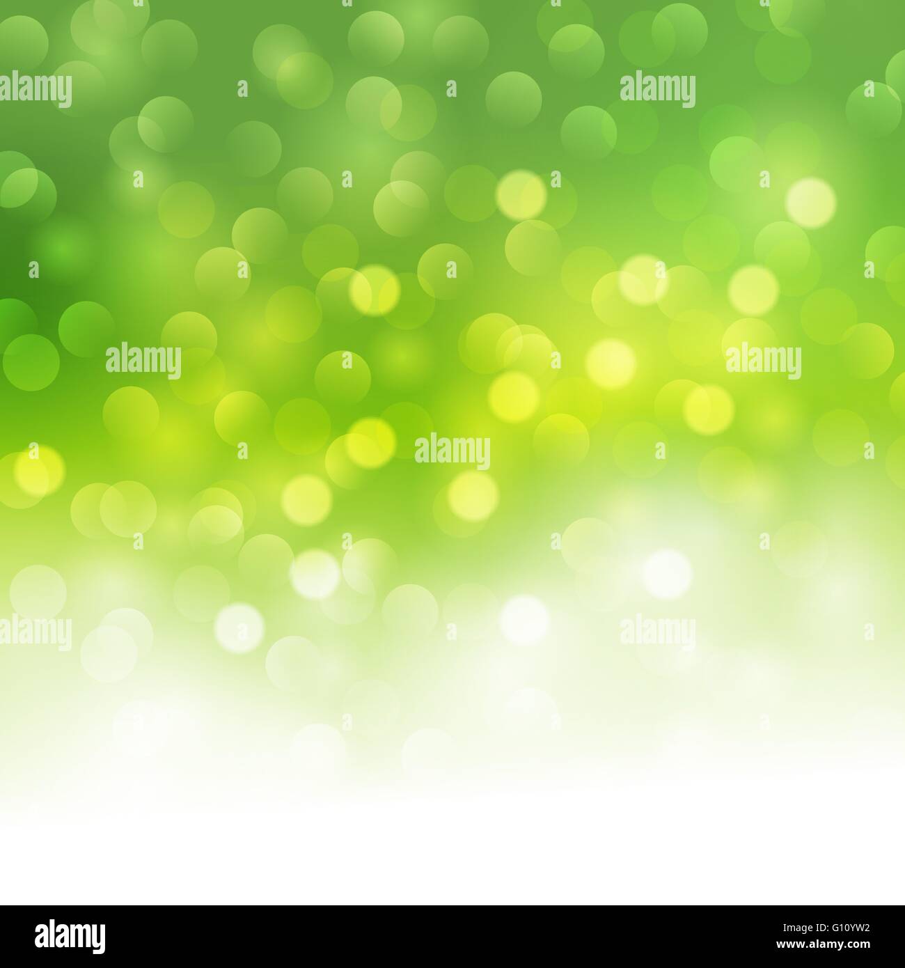 Vektor grün Bokeh hellen Hintergrund. Sommer-grünes Licht-banner Stock Vektor