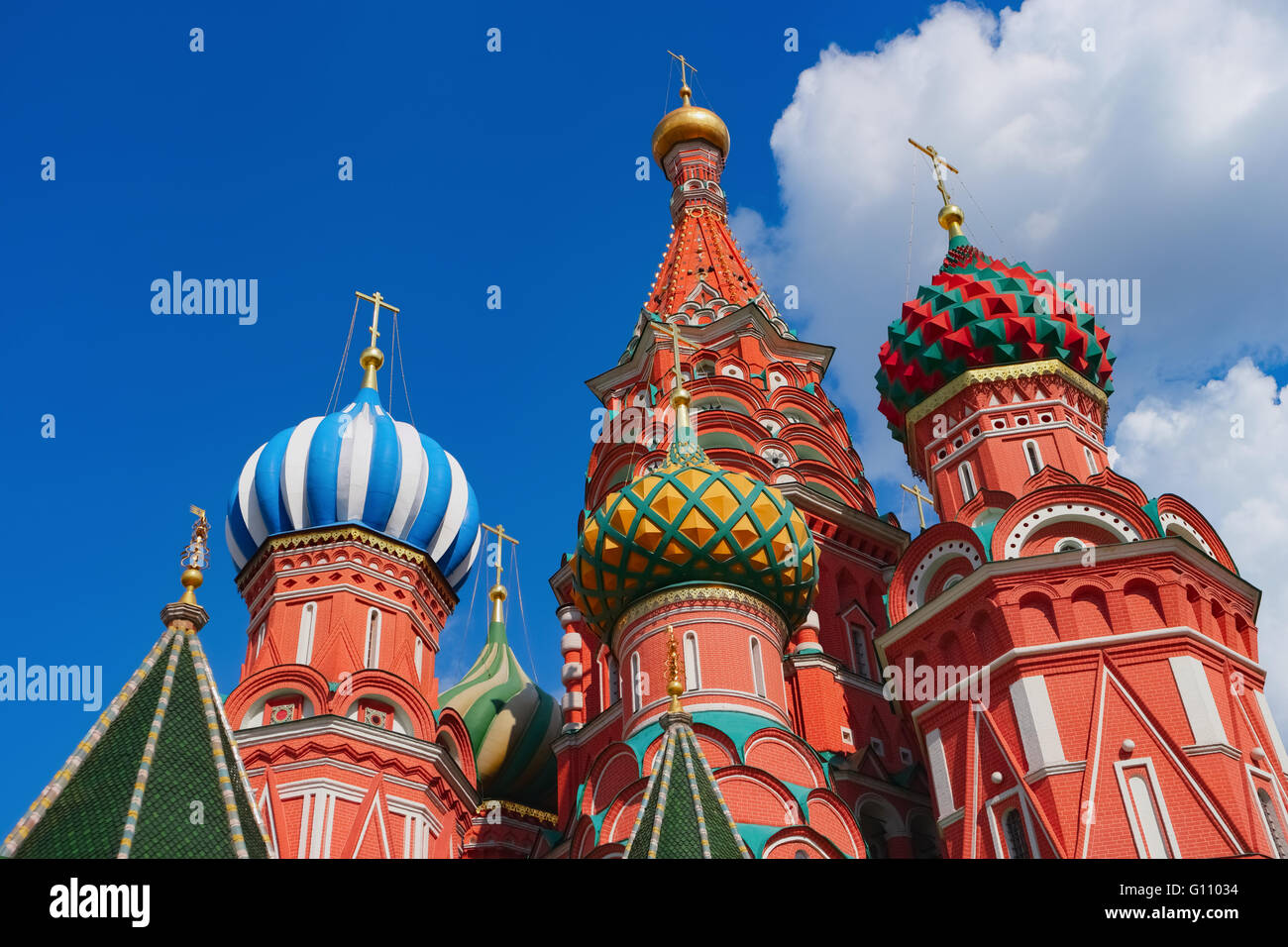 Basilius Kathedrale auf dem Roten Platz in Moskau, Russland Stockfoto