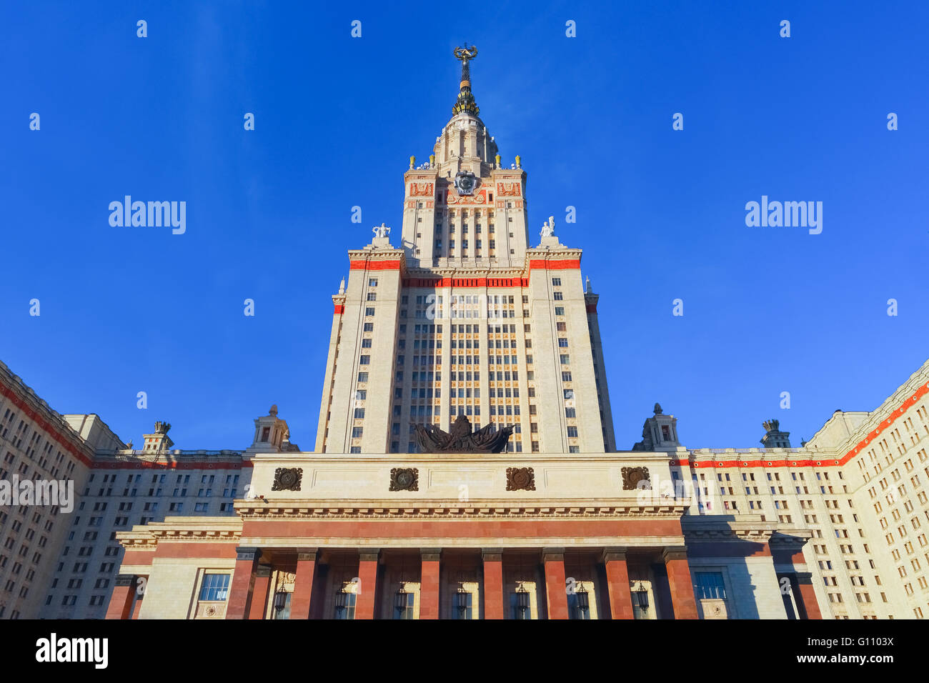 Das Gebäude der staatlichen Universität Moskau, Russland Stockfoto