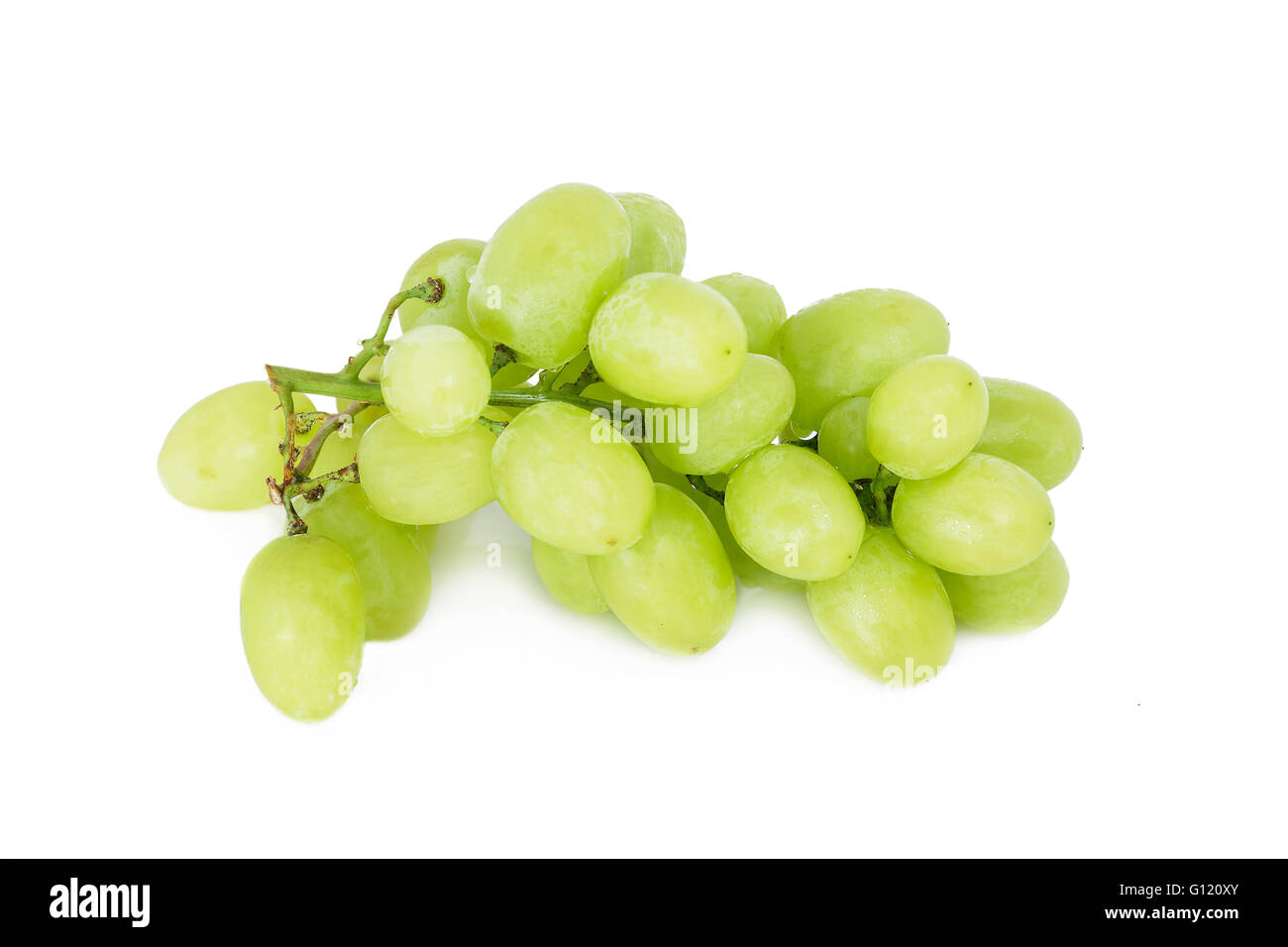 Weintraube auf weißem Hintergrund Stockfoto