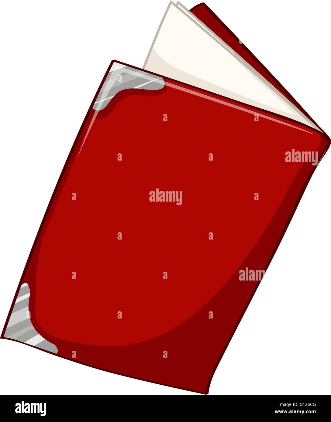 Buchen Sie mit rotem Einband-illustration Stock Vektor