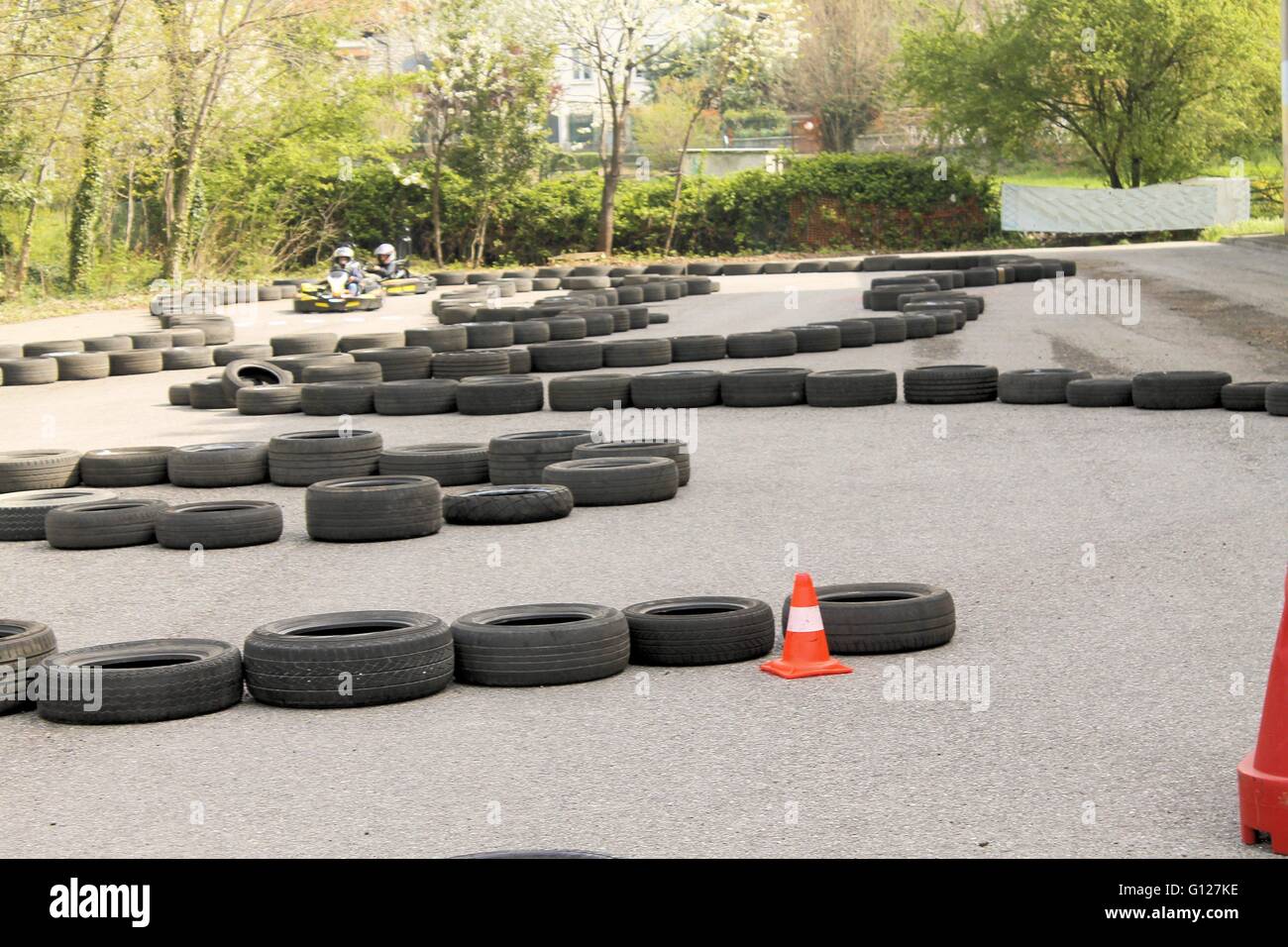 Go-Kart-Bahn Stockfoto