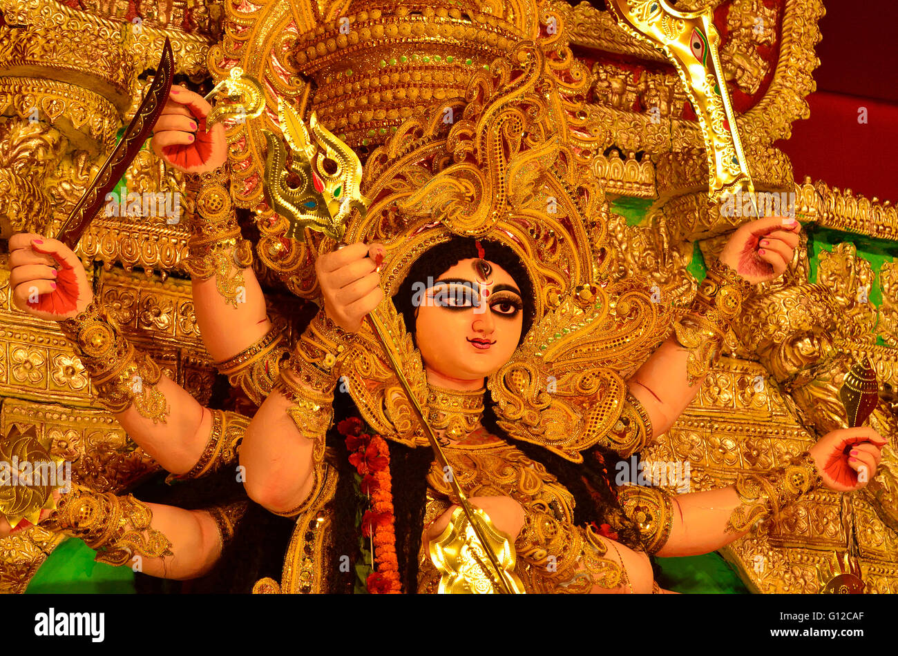 Durga Puja Festival, Kolkata, Westbengalen, Indien Stockfoto