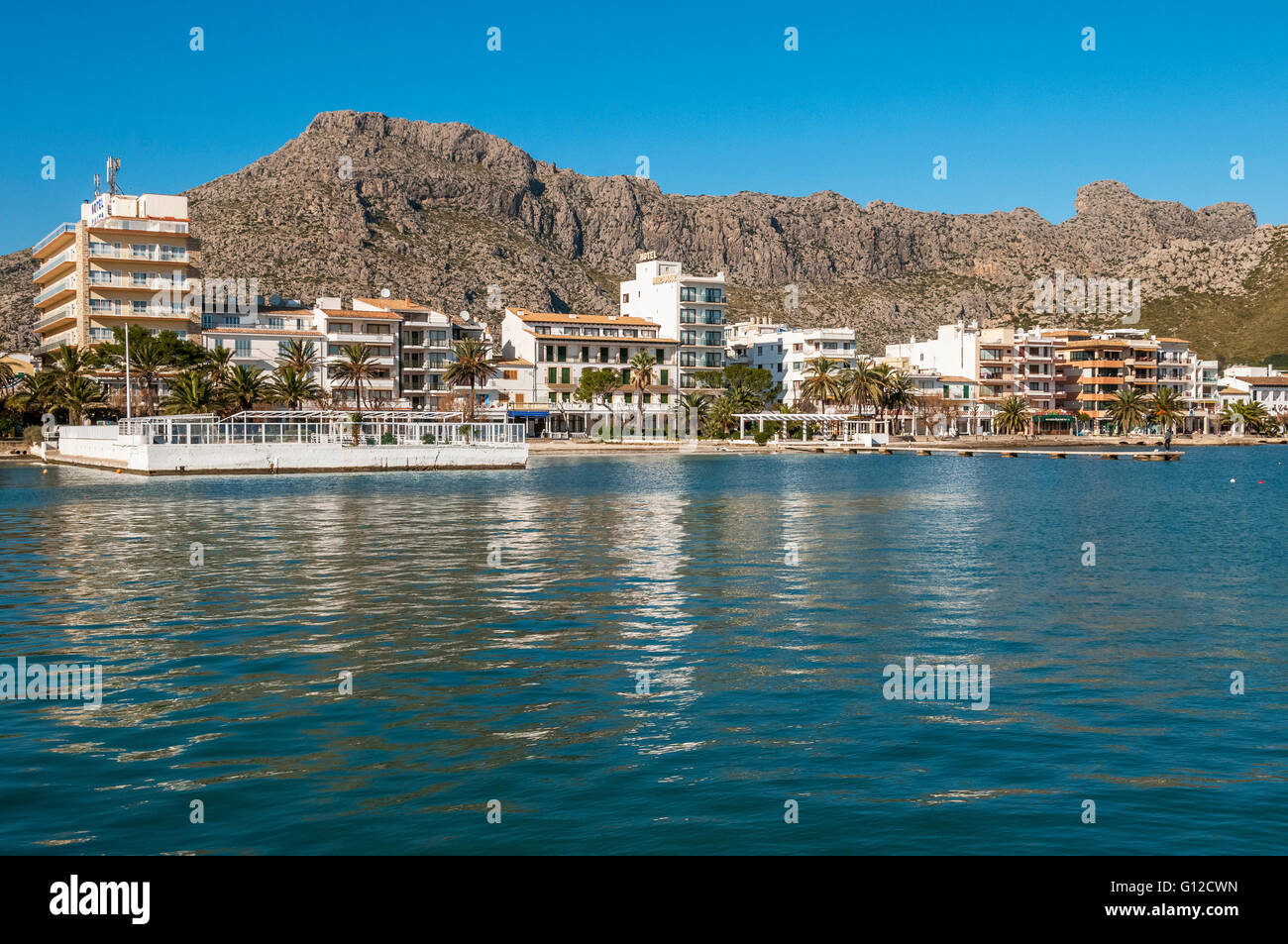 Hotel Miramar in Pollenca Mallorca. Spanien. Balearen Stockfoto