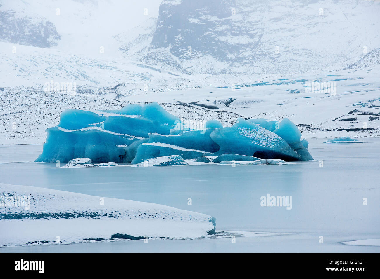 Blaues Eis am Joekulsarlon Fluss Gletscherlagune, Vatnajoekull Nationalpark, Island Stockfoto