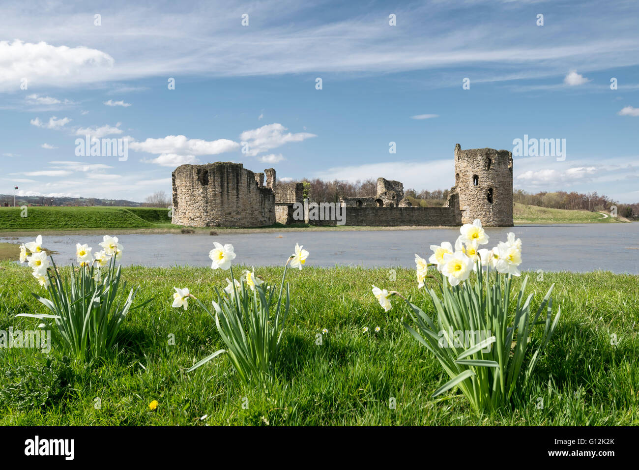 Flint Burg von König Edward 1. 1277-1286 liegt an der Mündung des Flusses Dee North Wales Flintshire Stockfoto