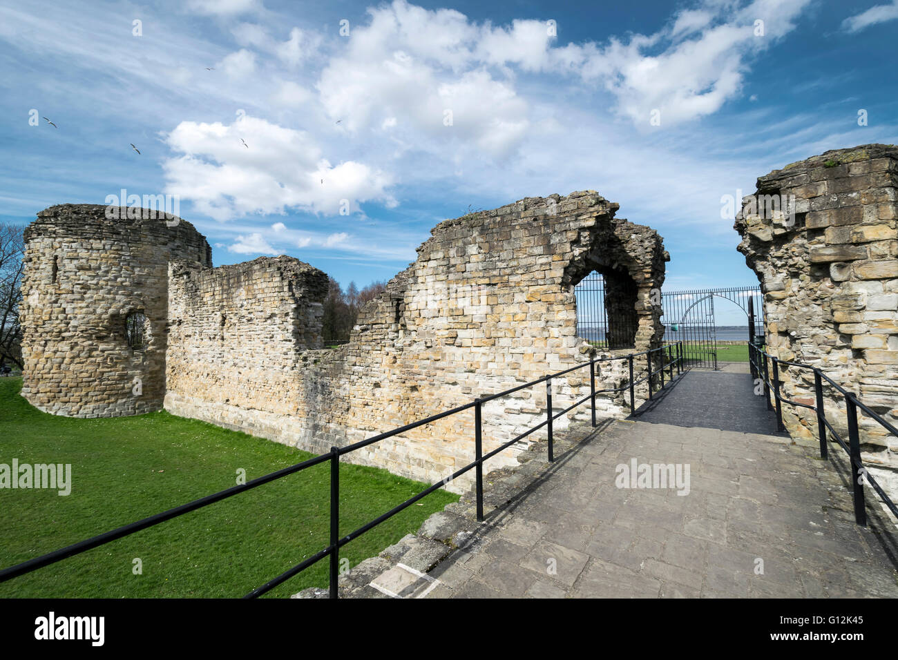 Flint Burg von König Edward 1. 1277-1286 liegt an der Mündung des Flusses Dee North Wales Flintshire Stockfoto