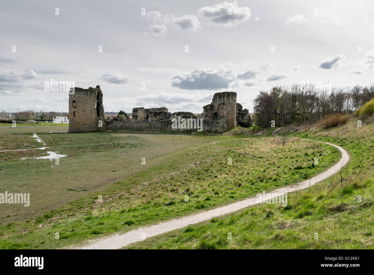 Flint Burg von König Edward 1. 1277-1286 liegt an der Mündung des Flusses Dee North Wales Flintshire Stockfoto