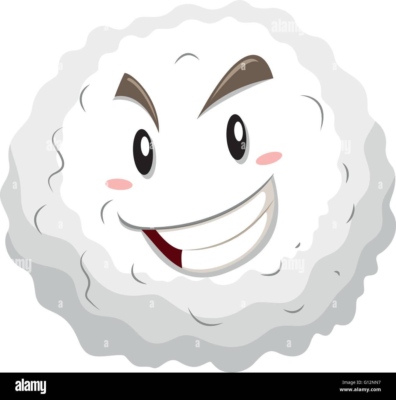 Weißen Blutkörperchen mit Smiley-illustration Stock Vektor