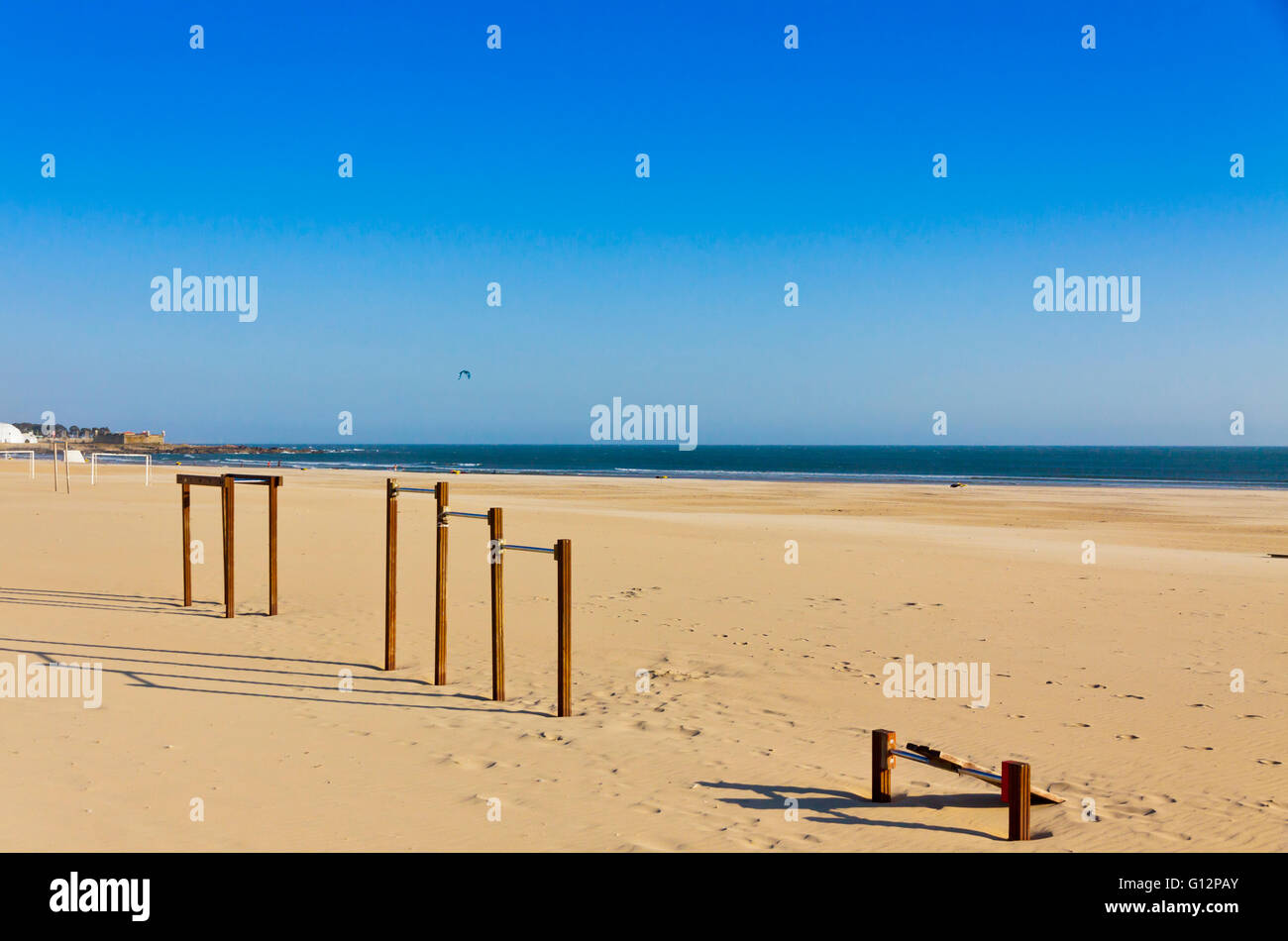 Matosinhos Strand (Praia de Matosinhos) im Stadtzentrum von Porto, Portugal Stockfoto