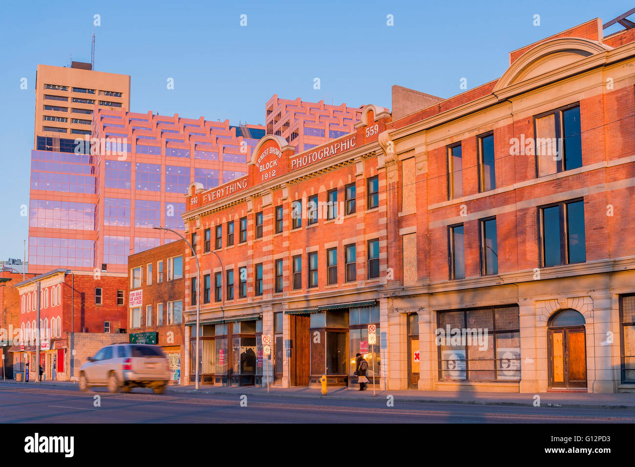 Ernest Brown Block Gebäude ca. 1912, Edmonton, Alberta, Kanada Stockfoto