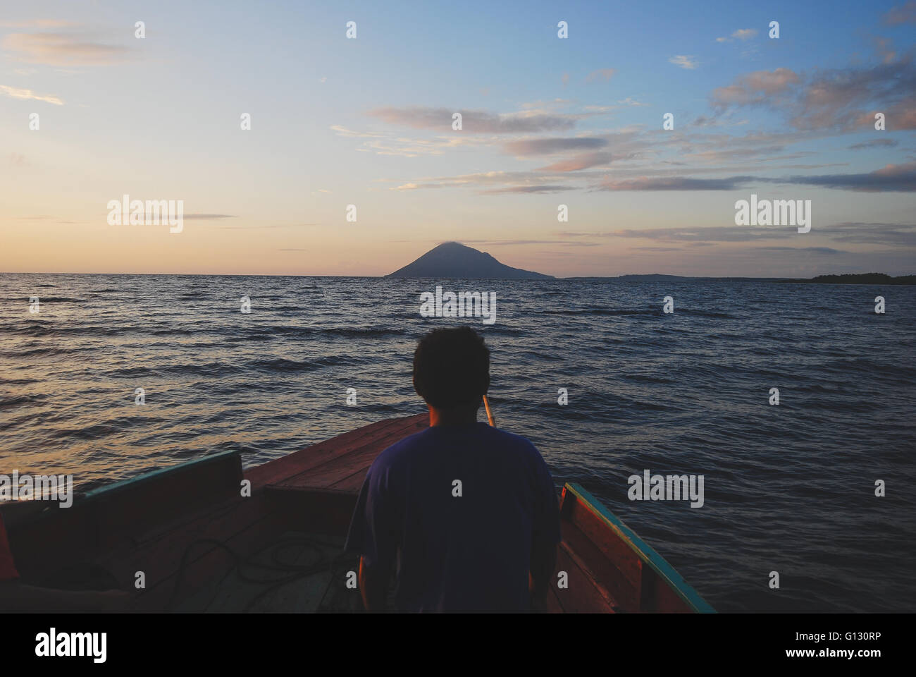 Die Fähre nach Bunaken Island in Manado, Sulawesi Stockfoto