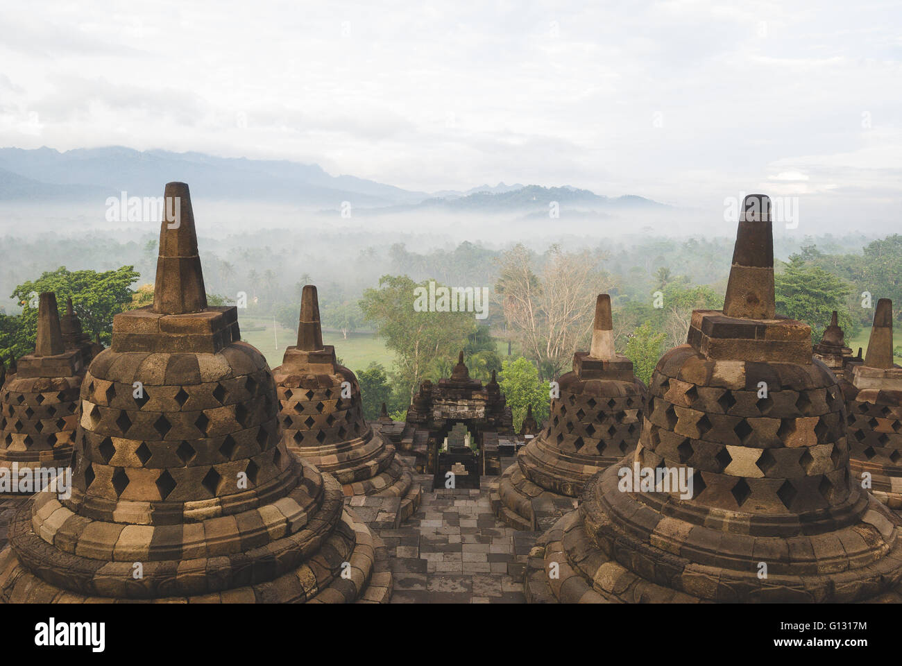 Borobudur Tempel in Yogyakarta, Indonesien Stockfoto