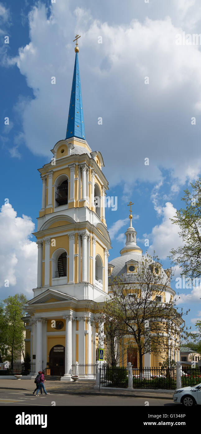 Moskau, Russland - 6. Mai 2016: Wosnessenski (Christi Himmelfahrt) Kirche auf Kazakowa Straße in Moskau Stockfoto