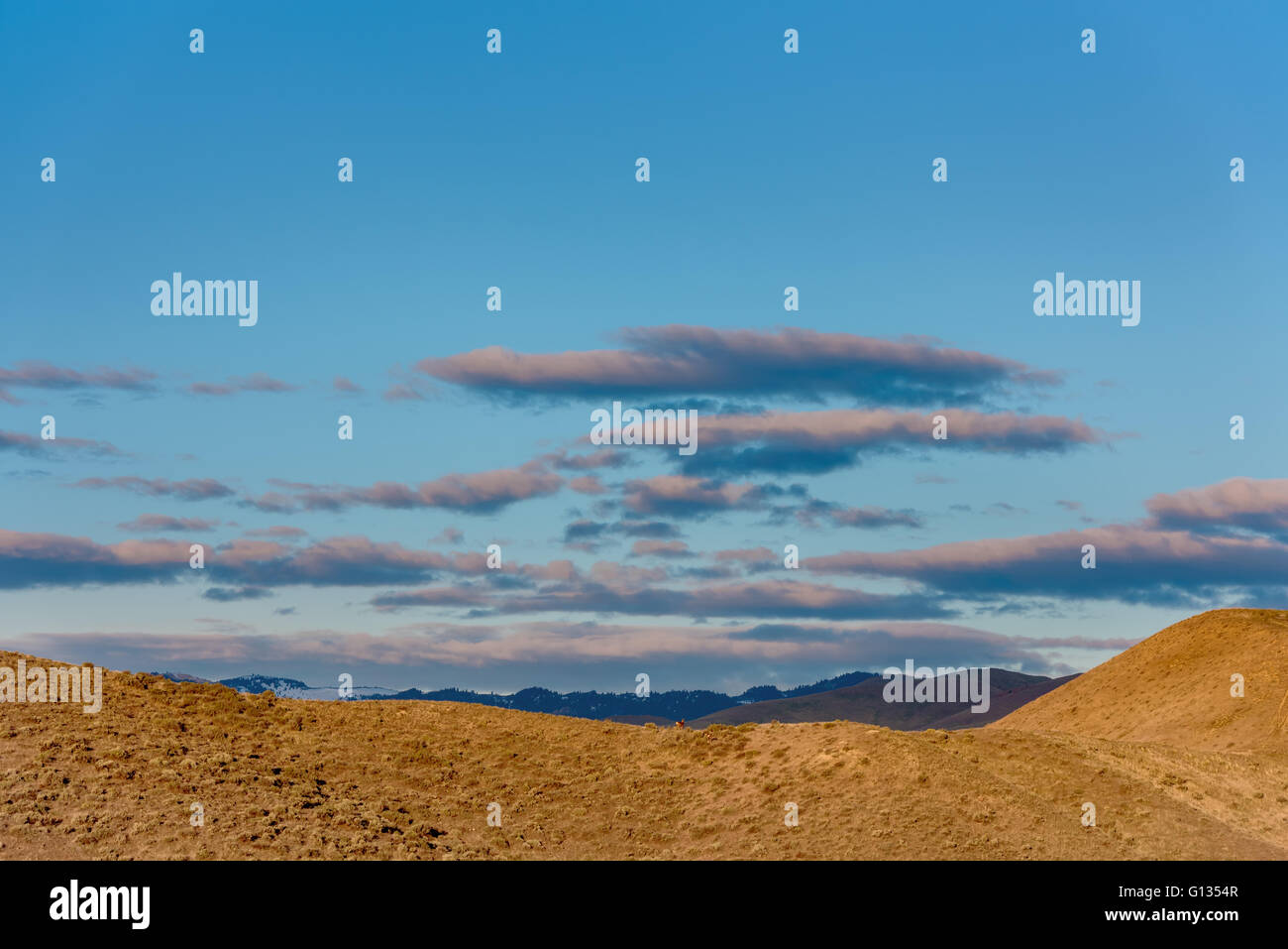 Idaho Wüste und Berge mit Schnee Stockfoto