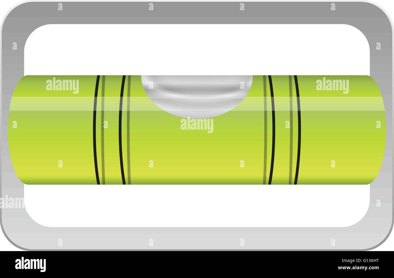 Wasserwaage auf einem weißen Hintergrund. Vektor-Illustration. Stock Vektor