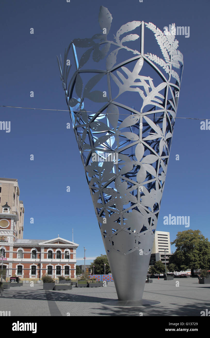 der Kelch in quadratischen Christchurch neue Zealand Süd Dominsel Stockfoto