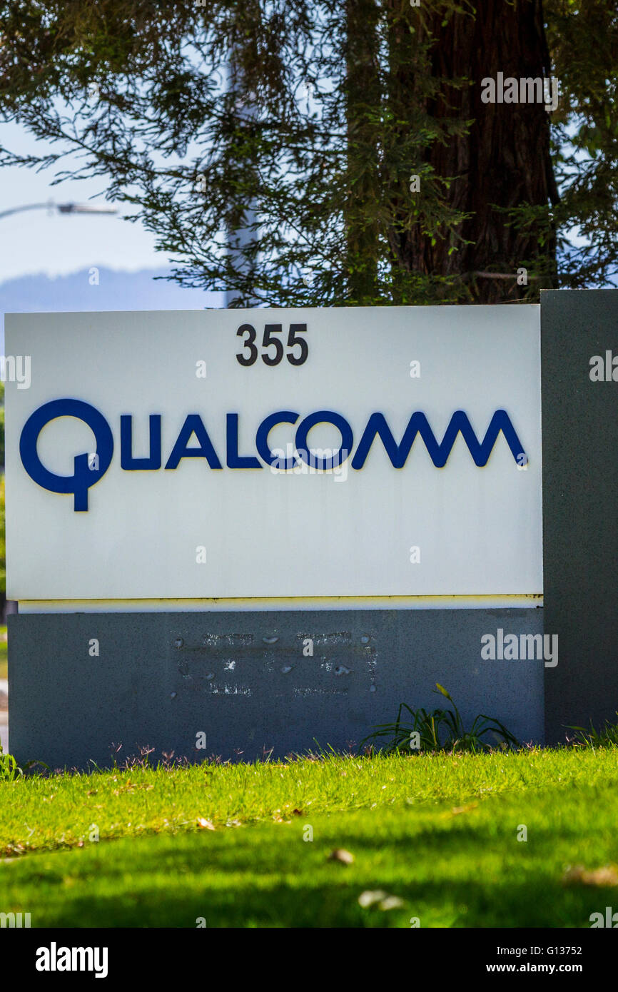Qualcomm Büros bei 355 Trimble Road in San Jose Kalifornien Stockfoto