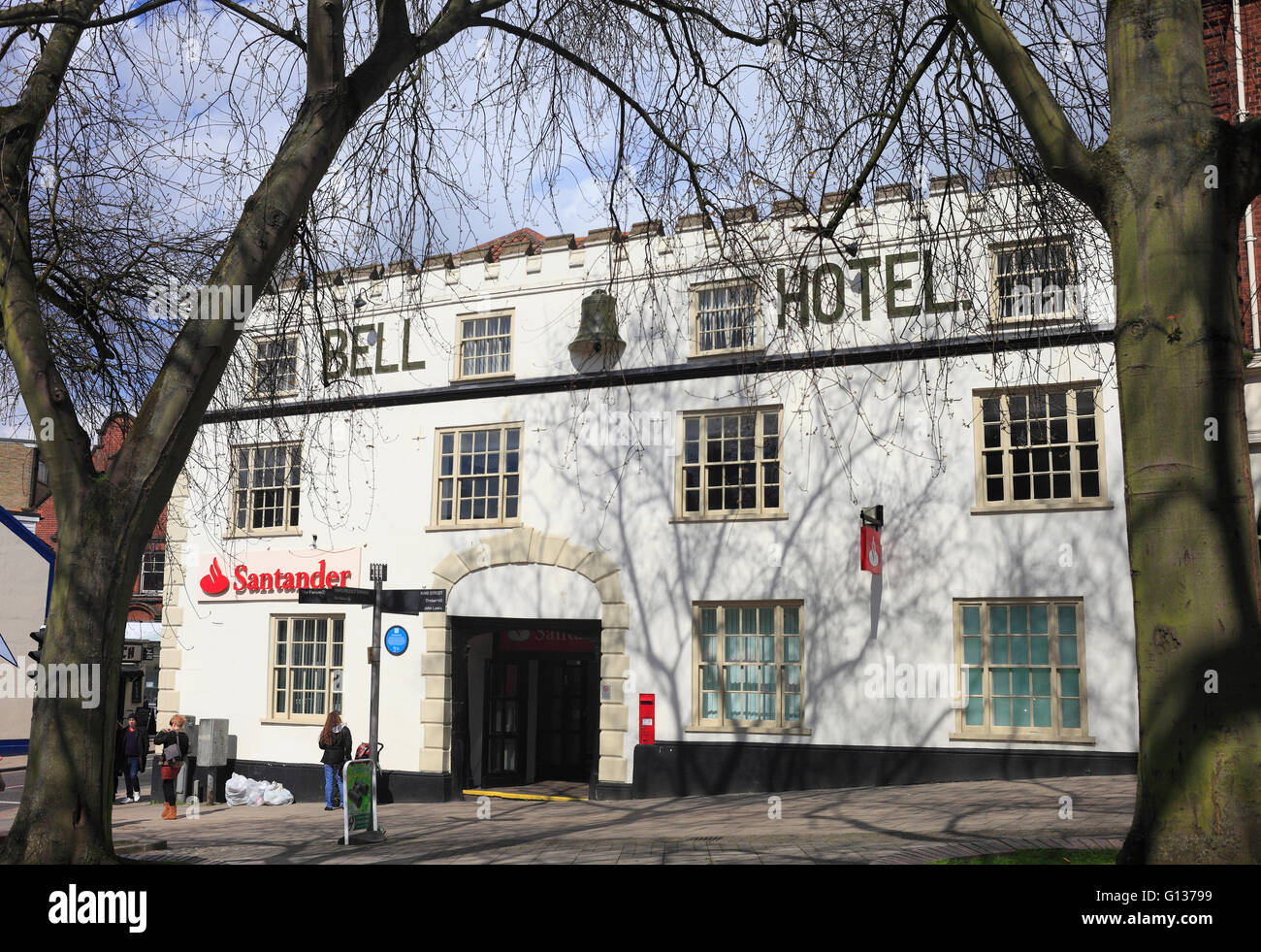 Das Bell Hotel in Norwich, Norfolk, Großbritannien. Stockfoto