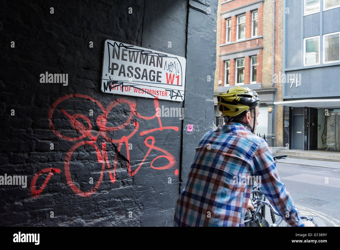 Newman-Passage, London W1, UK Stockfoto