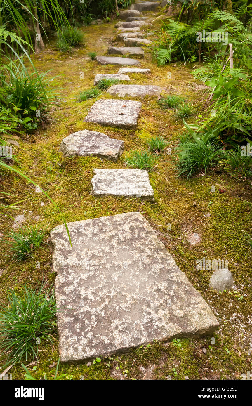 Weg mit großen Steinen gepflastert Stockfoto