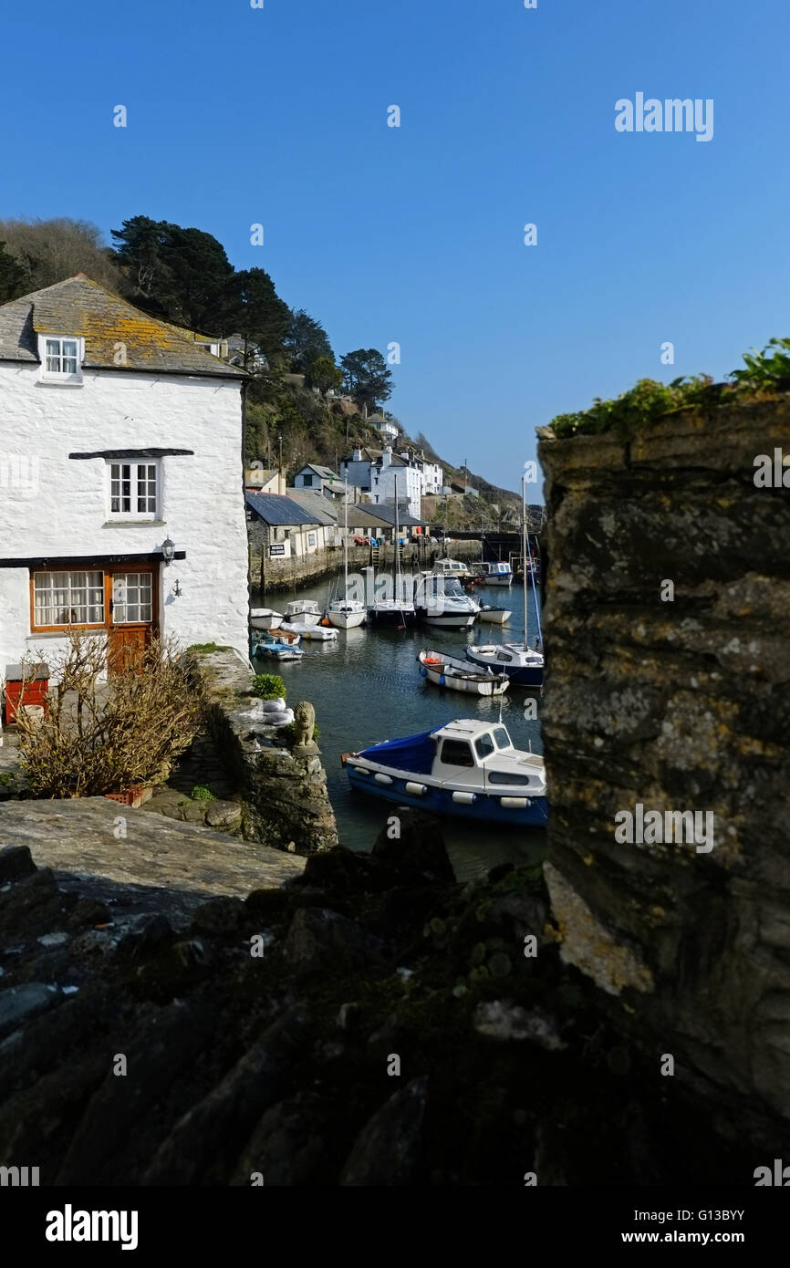 Polperro in der Nähe von Looe in Cornwall Stockfoto